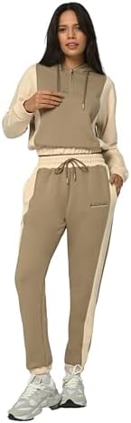 Eleganter Damen-Trainingsanzug „Beautiful“ mit feiner Stickerei in Grau