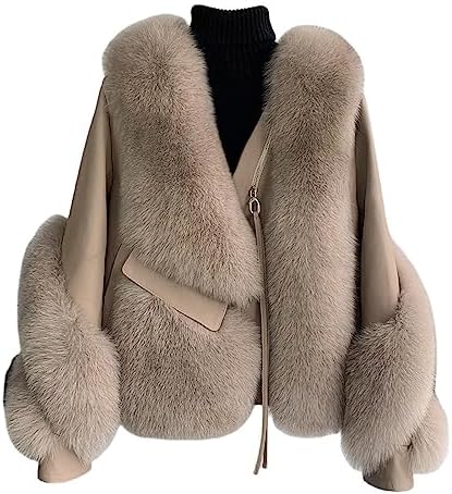 Elegante Winterjacke aus echtem Fuchsfell für Damen